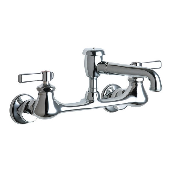 Dual-Handle Hot And Cold Water Sink Faucet, 7-1/4" to 8-3/4" Adjustable Mount, Chrome plated