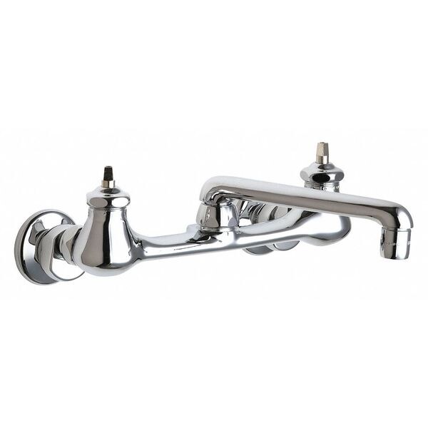 Manual Sink Faucet, 7-1/4" - 8-3/4" Mount, Chrome plated