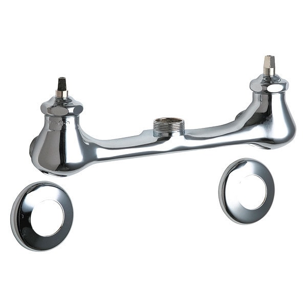 Manual Service Sink Faucet, 8" Mount, Chrome plated