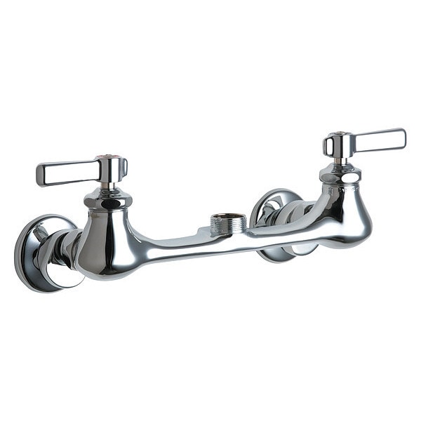 Manual Service Sink Faucet, 7-1/4" - 8-3/4" Mount, Chrome plated