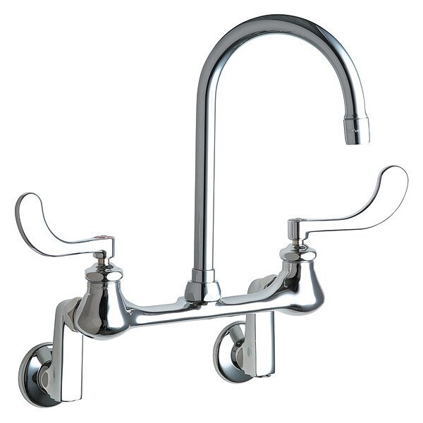 Manual Sink Faucet, 3" - 13" Mount, Chrome plated