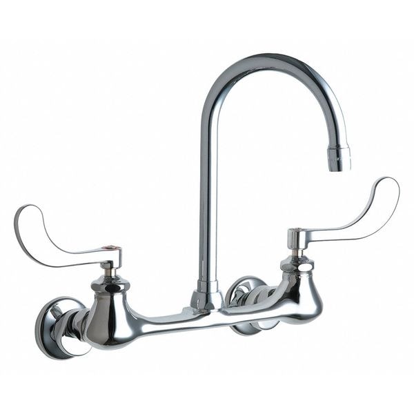 Manual Sink Faucet, 7-1/4" - 8-3/4" Mount, Chrome plated