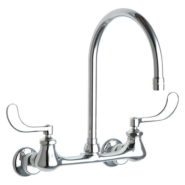 7-1/4" - 8-3/4" Mount, Hot And Cold Water Sink Faucet, Chrome plated
