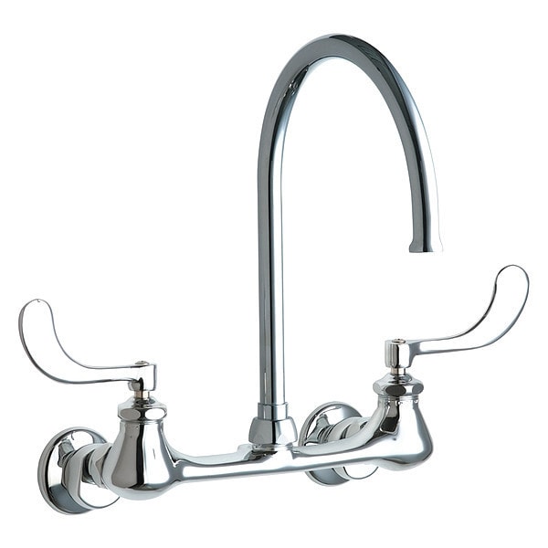 Manual Bathroom Faucet, 7-1/4" - 8-3/4" Mount, Chrome plated