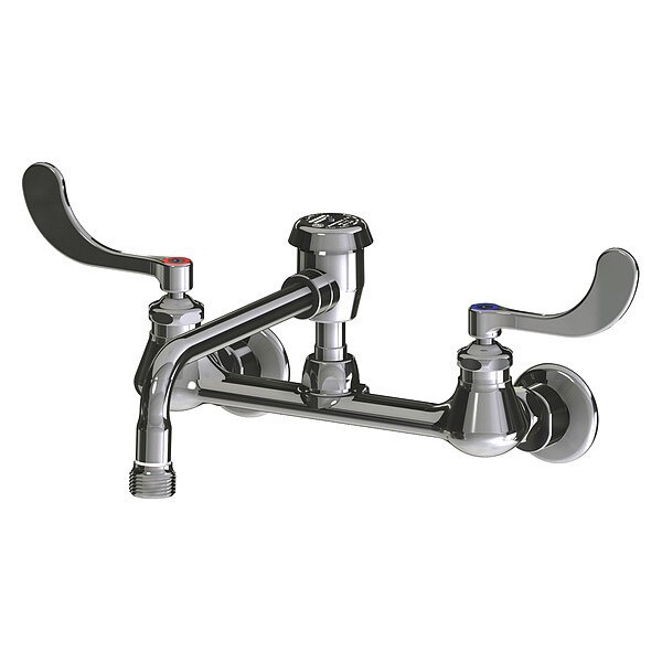 Manual Hot And Cold Water Sink Faucet, 7-1/4" - 8-3/4" Mount, Chrome plated