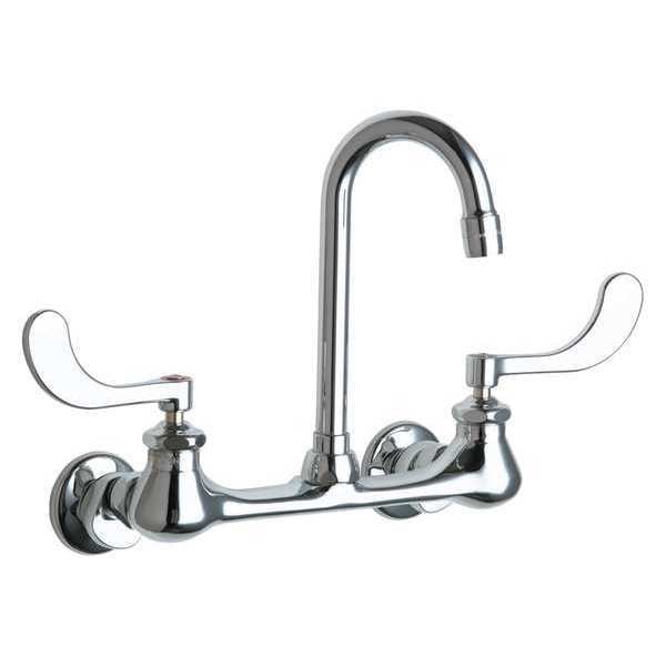 Manual Sink Faucet, 7-1/4" - 8-3/4" Mount, Chrome plated