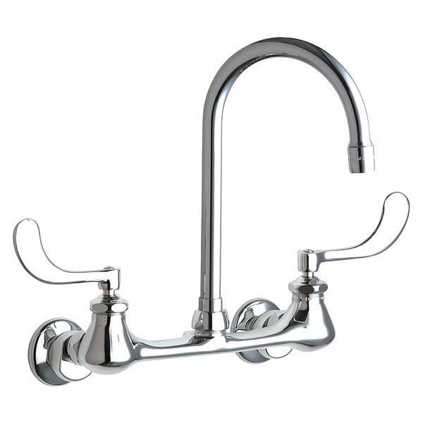 Dual-Handle Sink Faucet, 7-1/4" to 8-3/4" Adjustable Mount, Chrome plated
