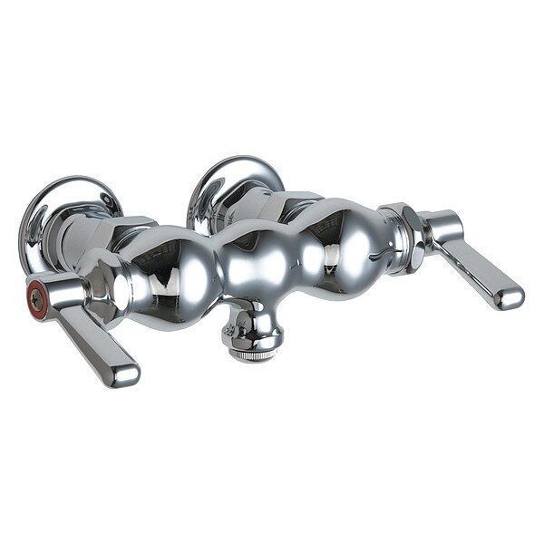 Dual-Handle Hot And Cold Water Sink Faucet, 3-3/8" Mount, Chrome plated