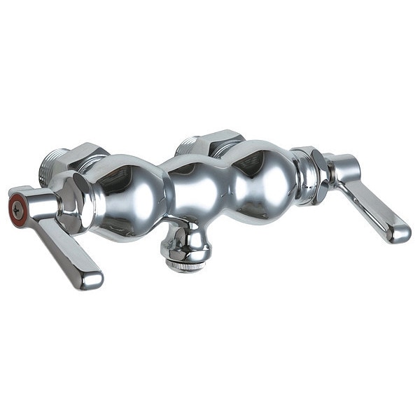Dual-Handle Hot And Cold Water Sink Faucet, 3-3/8" Mount, Chrome plated