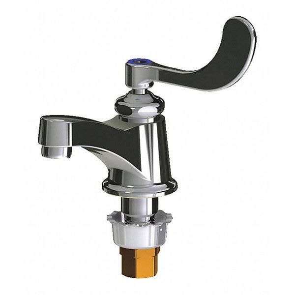 Manual Bathroom Faucet, Single Hole Mount, Chrome plated 1 Hole