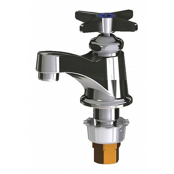 Manual Bathroom Faucet, Single Hole Mount, Chrome plated 1 Hole