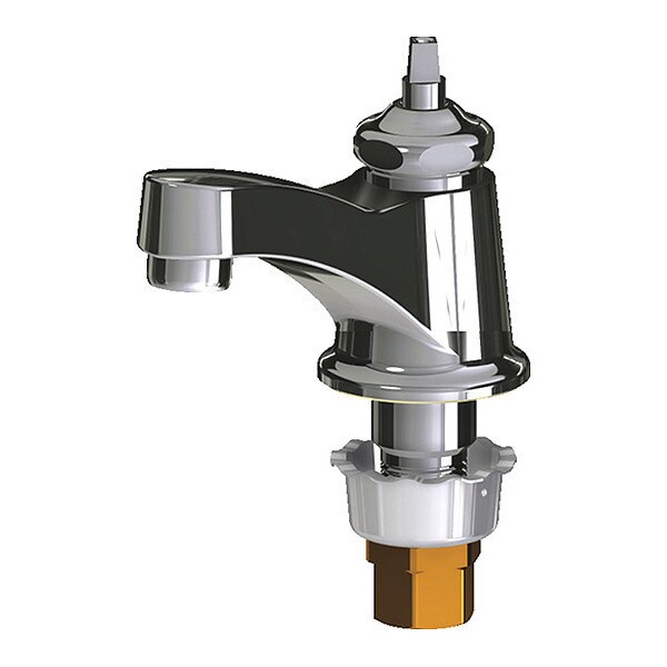 Manual Bathroom Faucet, Single Hole Mount, Chrome plated 1 Hole