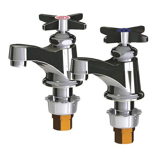 Manual Bathroom Faucet, Single Hole Mount, Chrome plated 1 Hole