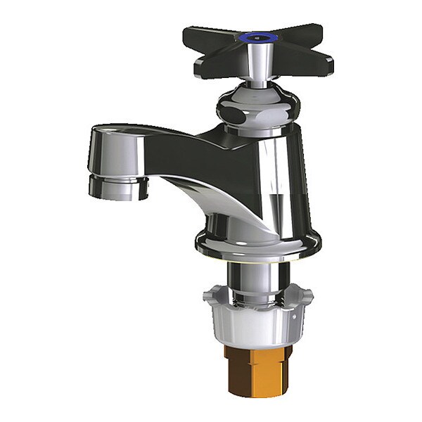 Manual Bathroom Faucet, Single Hole Mount, Chrome plated 1 Hole