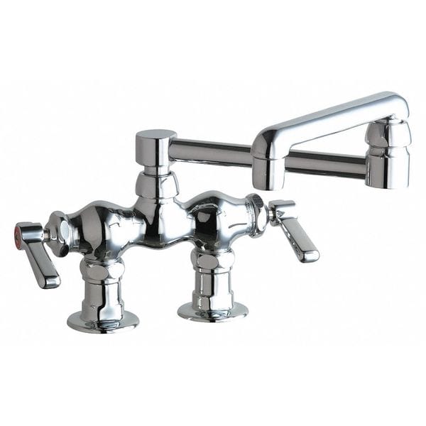 Manual Sink Faucet, 3-3/8" Mount, Chrome plated