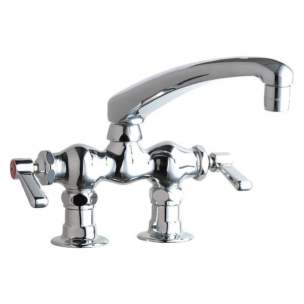 Manual Sink Faucet, 3-3/8" Mount, Chrome plated