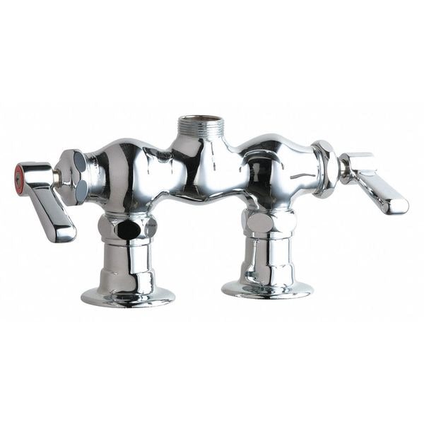 Dual-Handle Sink Faucet, 3-3/8" Mount, Chrome plated