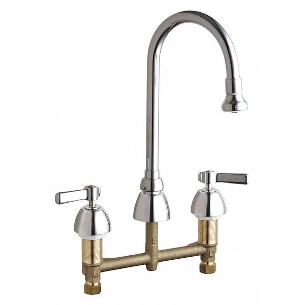 Manual Bathroom Faucet, 8" Mount, Chrome plated