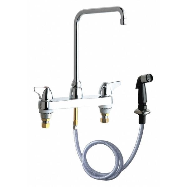 Manual Sink Faucet, 8" Mount, Chrome plated