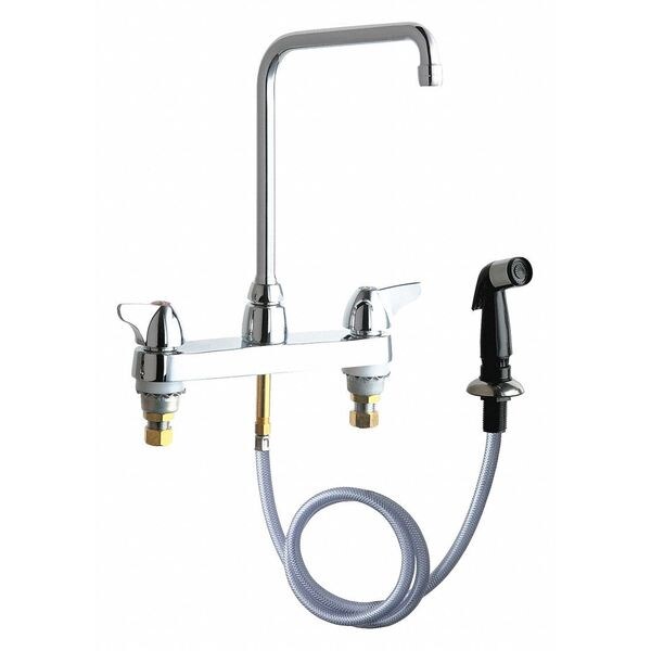 Manual Sink Faucet, 8" Mount, Chrome plated