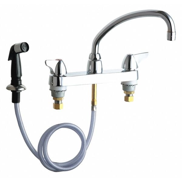 Manual Sink Faucet, 8" Mount, Chrome plated