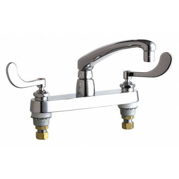 Dual-Handle Sink Faucet, 8" Mount, Chrome plated