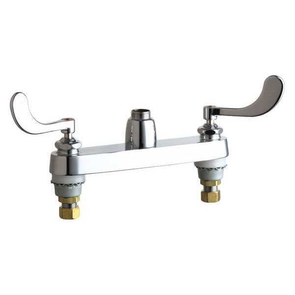 Dual-Handle Sink Faucet, 8" Mount, Chrome plated