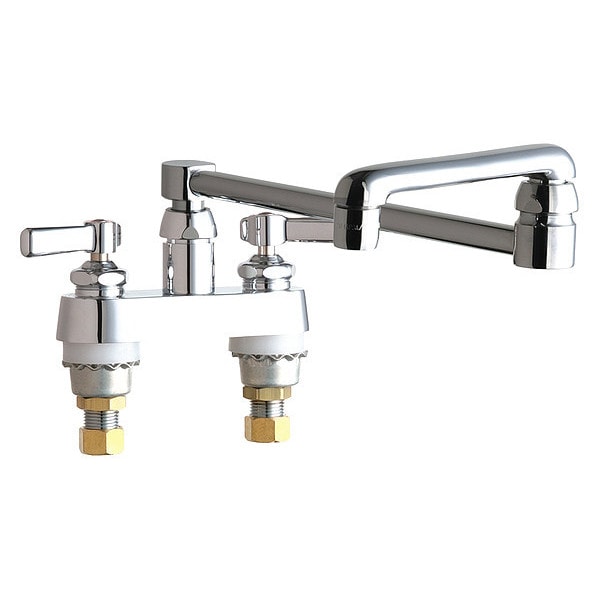 Manual Sink Faucet, 4" Mount, Chrome plated