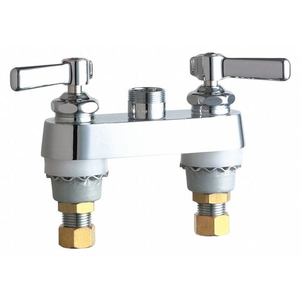 Manual Sink Faucet, 4" Mount, Chrome plated
