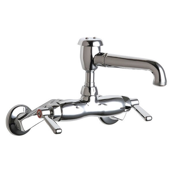Manual Hot And Cold Water Sink Faucet, 3" - 8-3/8" Mount, Chrome plated