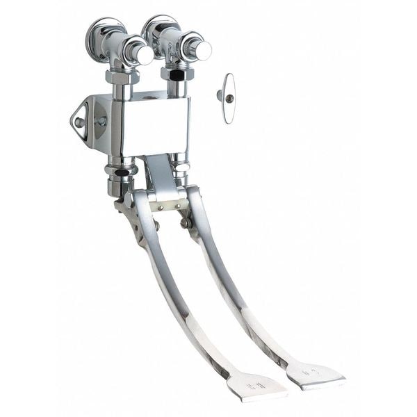 Manual Foot Operated Remote Valve, Polished Chrome
