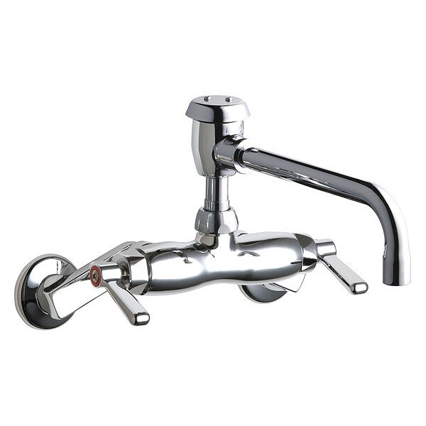 Dual-Handle Hot And Cold Water Sink Faucet, 3" - 8-3/8" Mount, Chrome plated