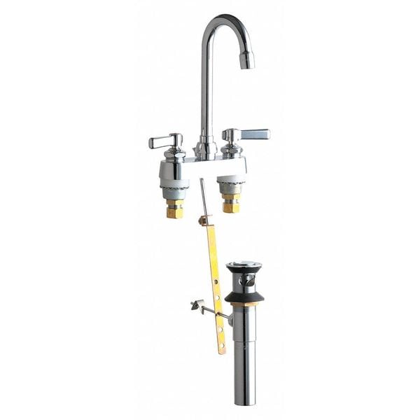 Dual-Handle Bathroom Faucet, 4" Mount, Chrome plated