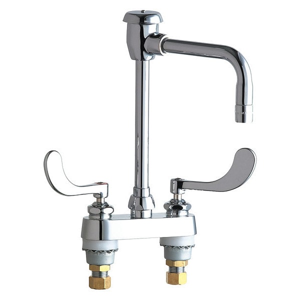 Manual Bathroom Faucet, 4" Mount, Chrome plated