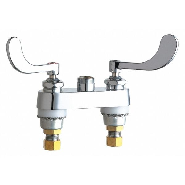 Manual Bathroom Faucet, 4" Mount, Chrome plated