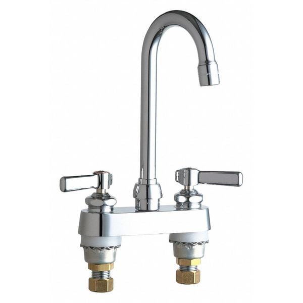 Gooseneck Kitchen/Bathroom Faucet, Manual, 4" Mount, 2 Hole Commercial