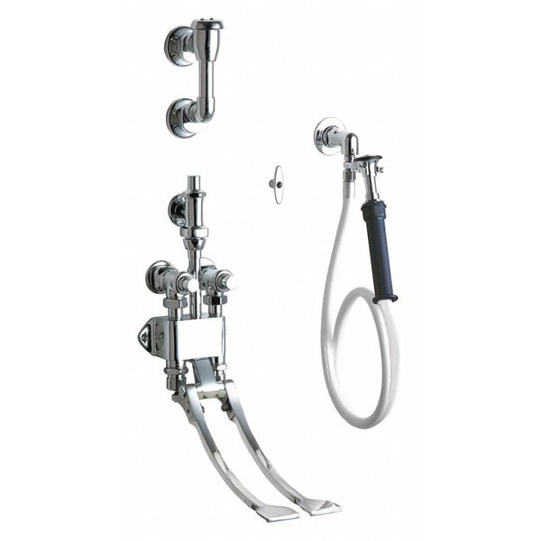 Pedal Valve Bed Pan Cleaner With