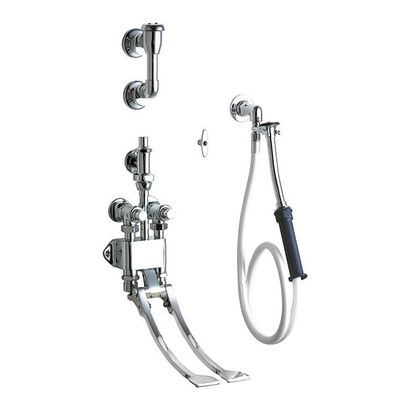 Pedal Valve Bed Pan Cleaner With