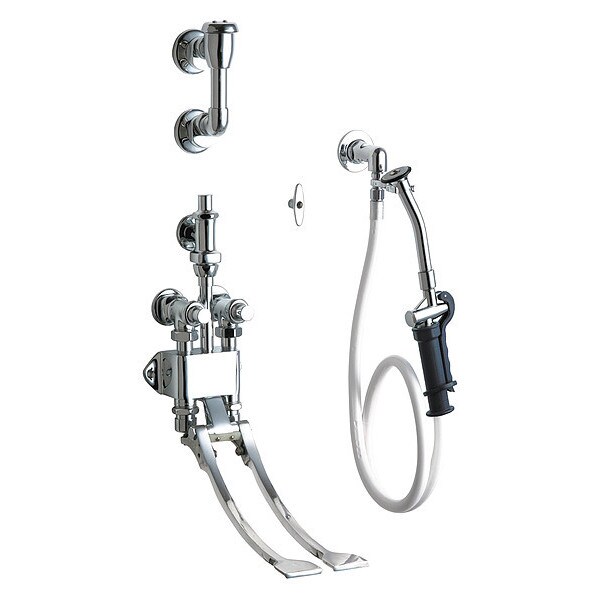 Pedal Valve Bed Pan Cleaner With