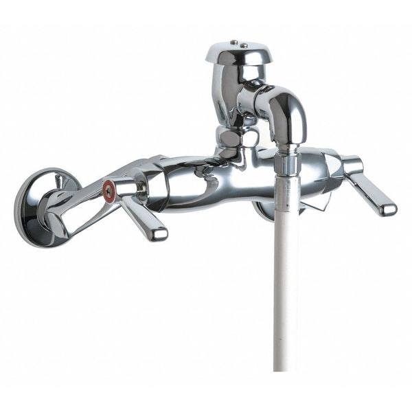 Dual-Handle Hot And Cold Water Sink Faucet, 3" - 8-3/8" Mount, Chrome plated