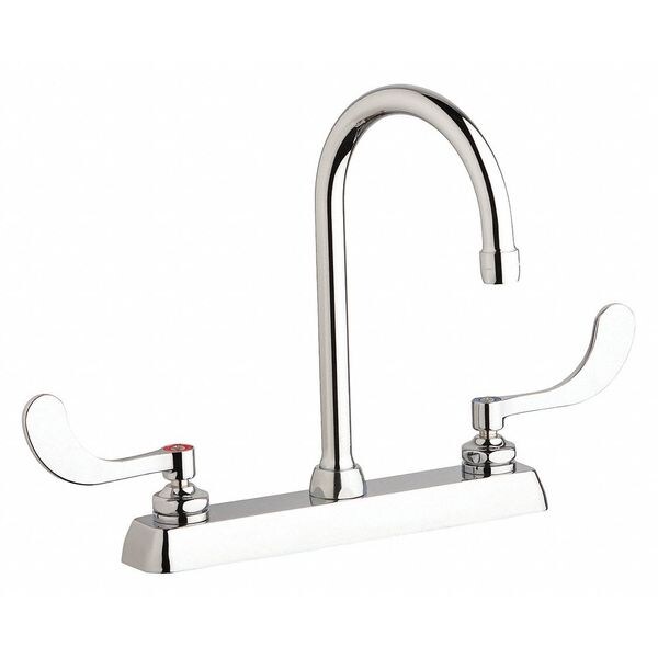 Manual Workboard Faucet, 8In, 8" Mount, Chrome plated
