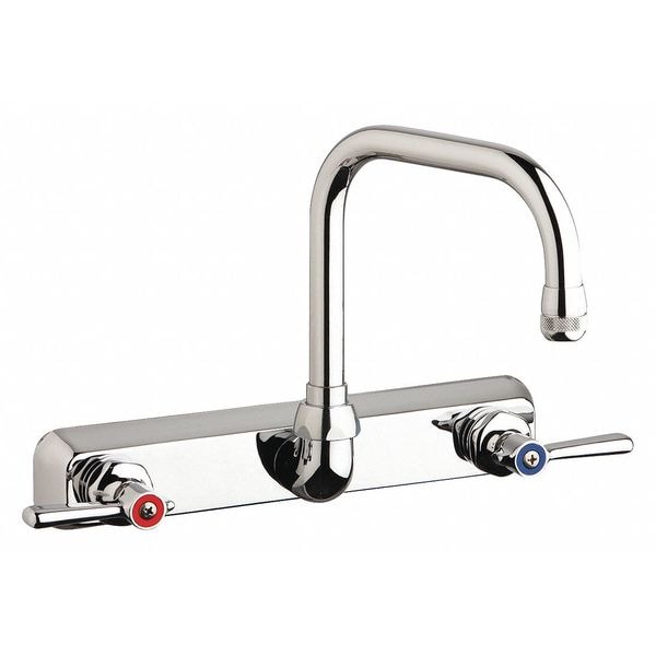 Dual-Handle Hot And Cold Water Washboard Sink Faucet, 8" Mount, Chrome plated