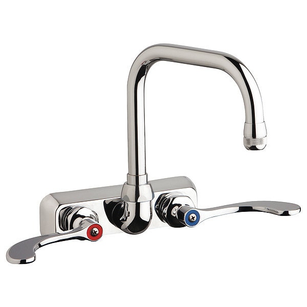 Dual-Handle Hot And Cold Water Washboard Sink Faucet, 4'' Mount, Chrome plated