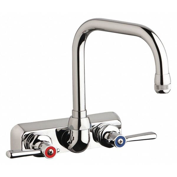 Dual-Handle Hot And Cold Water Washboard Sink Faucet, 4'' Mount, Chrome plated
