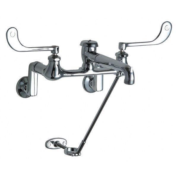 Manual Hot And Cold Water Sink Faucet, 3" - 13" Mount, Chrome plated
