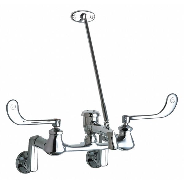 Manual Hot And Cold Water Sink Faucet, 3" - 13" Mount, Chrome plated