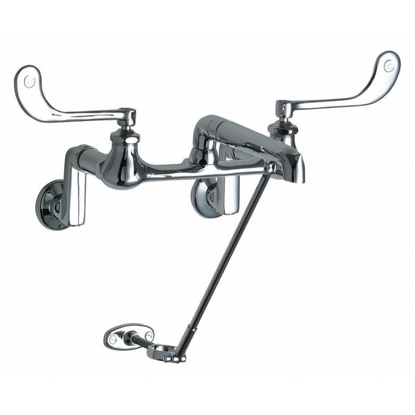 Manual Hot And Cold Water Sink Faucet, 3" - 13" Mount, Chrome plated