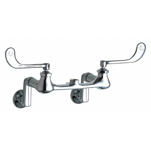 Dual-Handle Sink Faucet, 8" Mount, Chrome plated