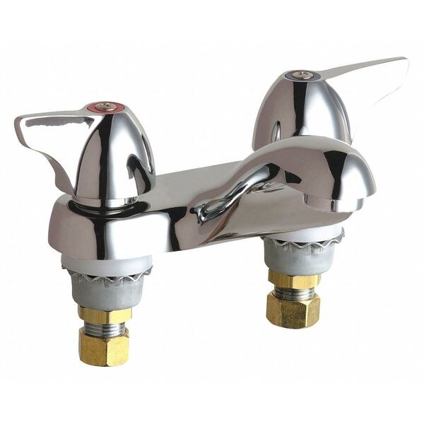 Manual Bathroom Faucet, 4" Mount, Chrome plated