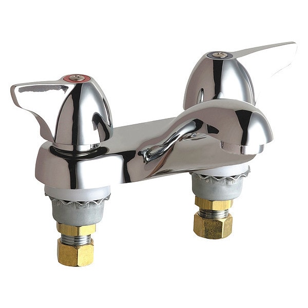 Manual Bathroom Faucet, 4" Mount, Chrome plated